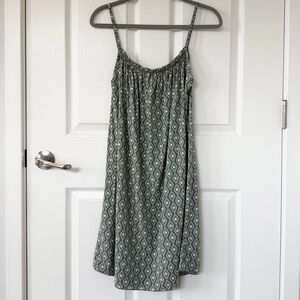 Made in Italy Sage Green Floral Print Cottagecore Mini Dress